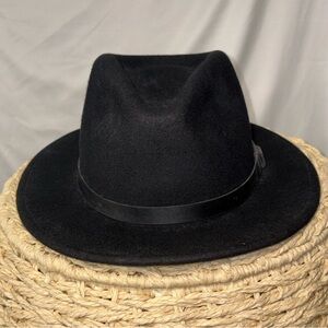 Brixton Black Fedora Hat | Classic Indie Cowboy Western Aesthetic | Size M